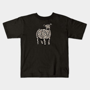 Cheetah Print Cow Silhouette  - NOT FOR RESALE WITHOUT PERMISSION Kids T-Shirt